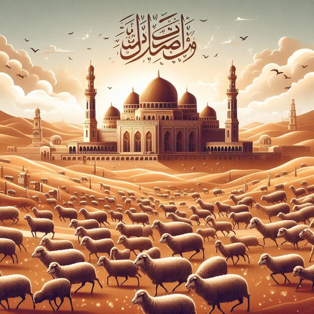 This illustration is made for the islamic mega event eid ul adha