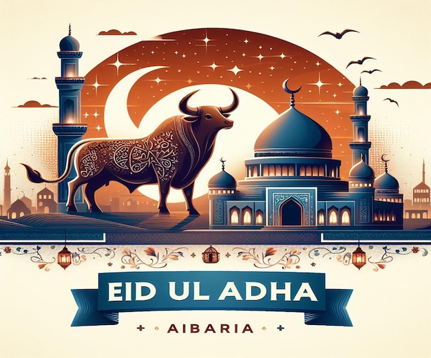 このイラストは,イスラム教のメガイベントEid Ul Adhaのために作られています.