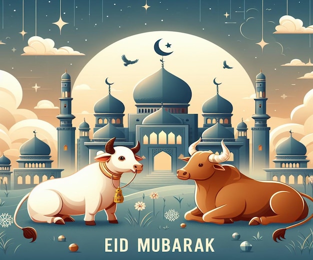 Photo this illustration is made for the islamic mega event eid ul adha