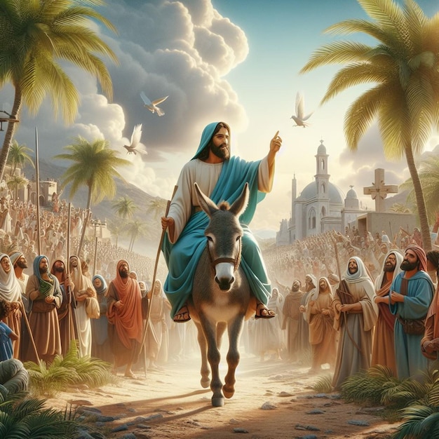 This illustration was created for the Palm Sunday event