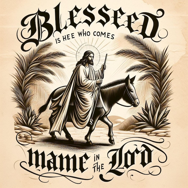 This illustration was created for the Palm Sunday event