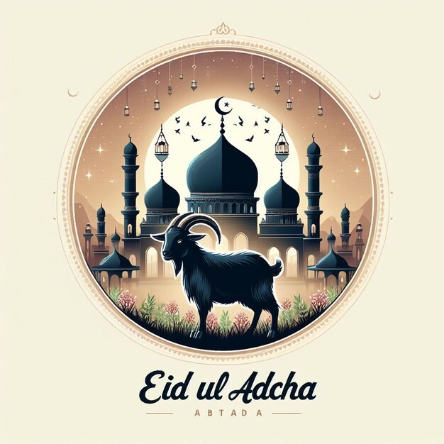 この画像はEid ul Adhaのようなイスラム教のイベントのために作成されています