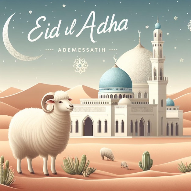 This image is created for Islamic events like Eid ul Adha