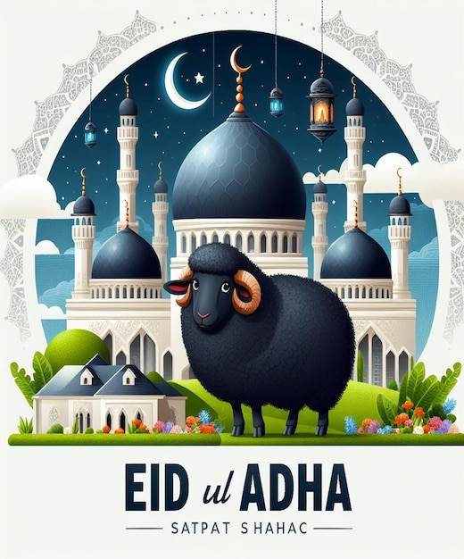 This image is created for Islamic events like Eid ul Adha