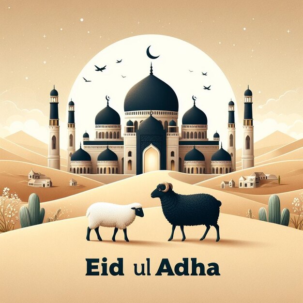 This image is created for Islamic events like Eid ul Adha