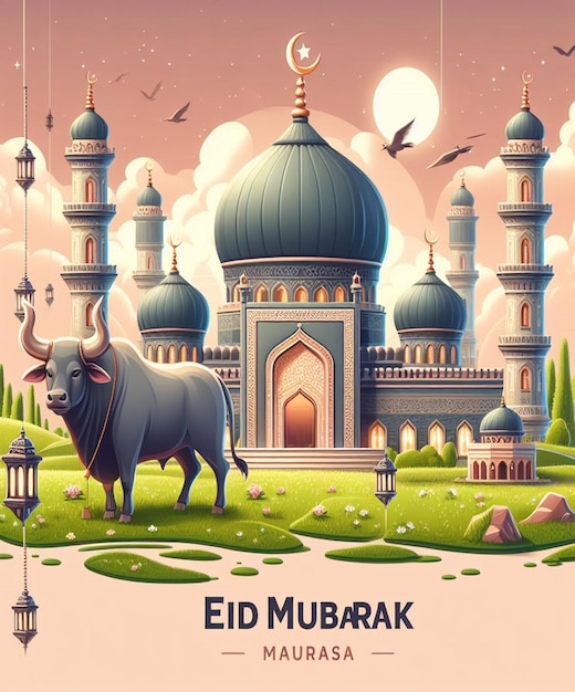 This image is created for Islamic events like Eid ul Adha