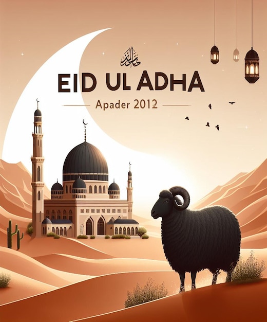 This image is created for Islamic events like Eid ul Adha