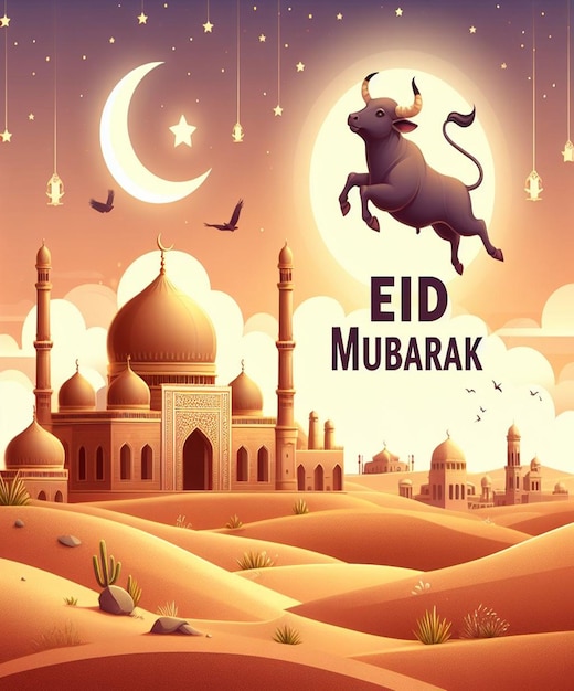 This image is created for Islamic events like Eid ul Adha