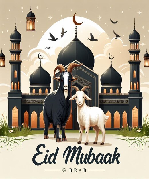 이 이미지는 Eid ul Adha와 같은 이슬람 행사를 위해 만들어졌습니다.