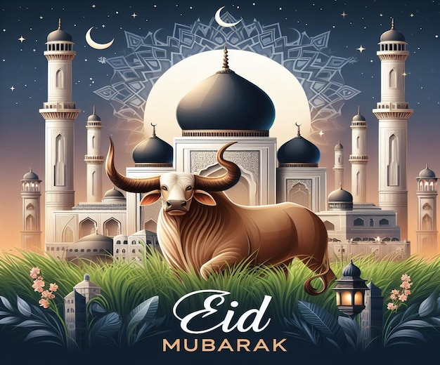 This image is created for Islamic events like Eid ul Adha