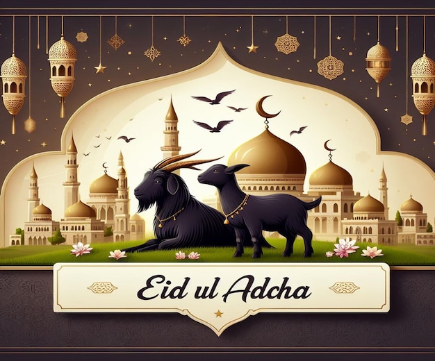 Photo this image is created for islamic events like eid ul adha