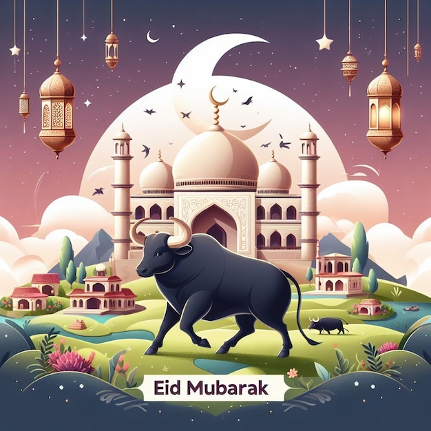 This image is created for islamic events like eid ul adha