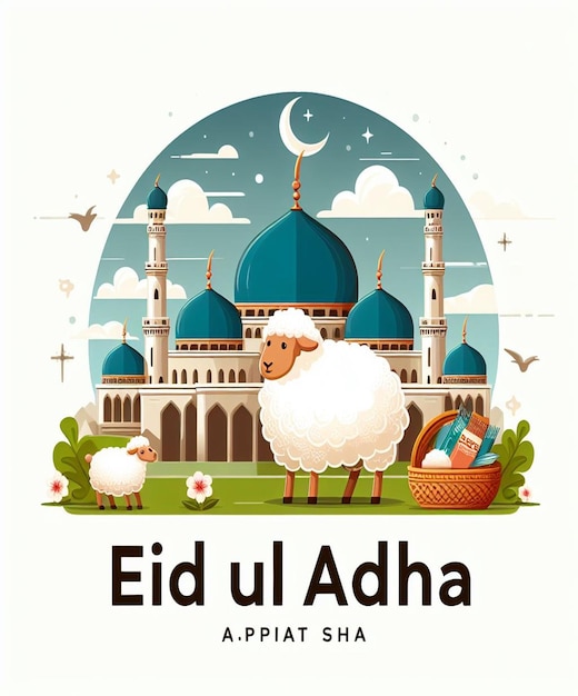 This image is created for Islamic events like Eid ul Adha