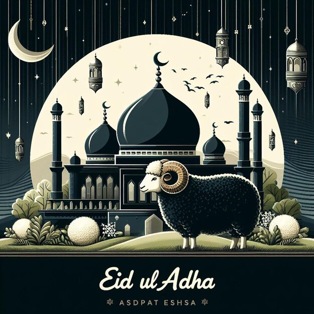 This image is created for Islamic events like Eid ul Adha