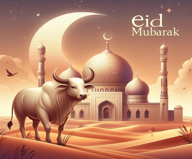 This image is created for Islamic events like Eid ul Adha