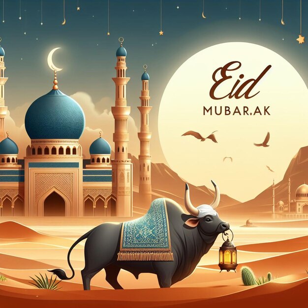 This image is created for Islamic events like Eid ul Adha