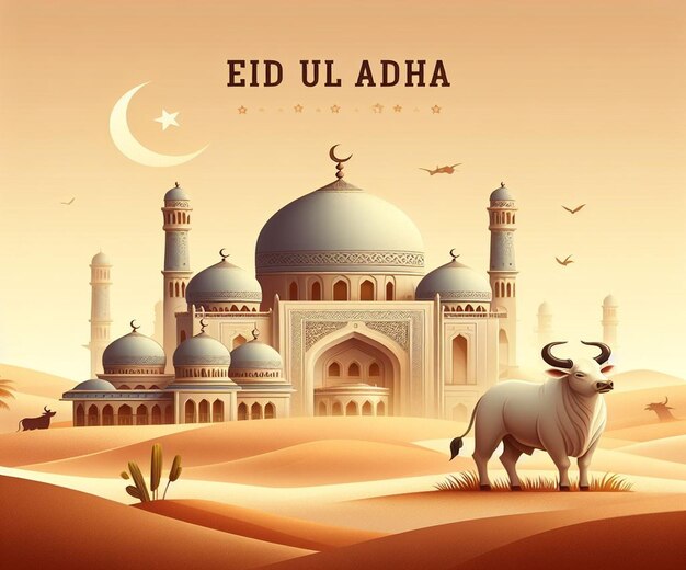 이 이미지는 Eid ul Adha와 같은 이슬람 행사를 위해 만들어졌습니다.