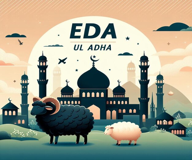 この画像はEid ul Adhaのようなイスラム教のイベントのために作成されています