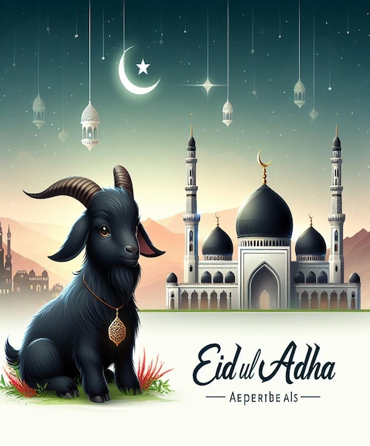 This image is created for Islamic events like Eid ul Adha