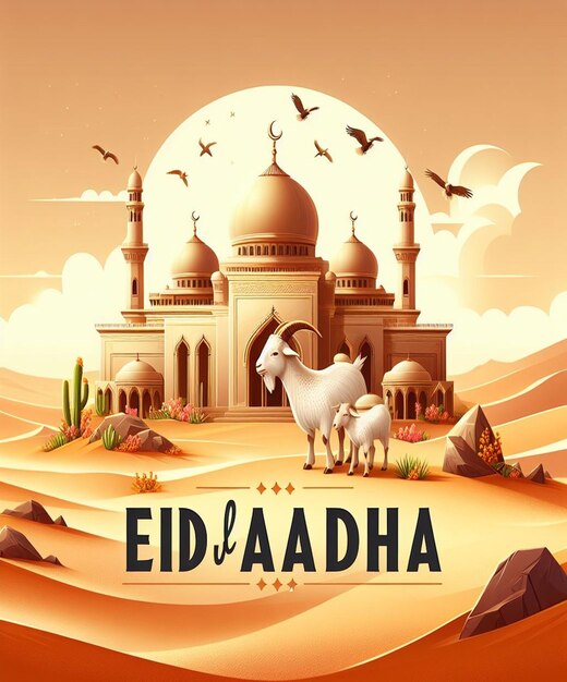 This image is created for Islamic events like Eid ul Adha