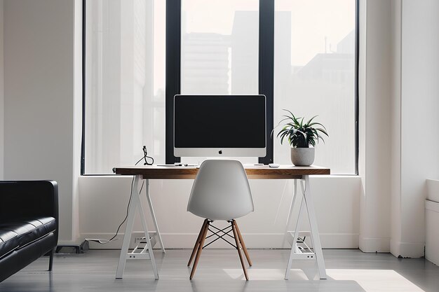 This image is of a desk in a room