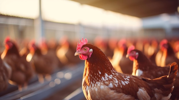 Photo on this industrial poultry farm the days of manual labor are gone as advanced automation takes over