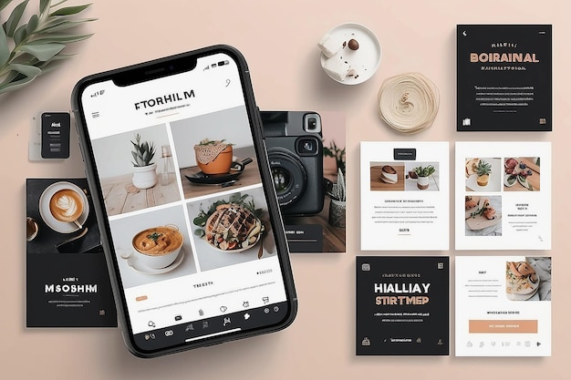 Photo this instagram social media template will help you create beautiful posts to promote and refresh your brand business or blog