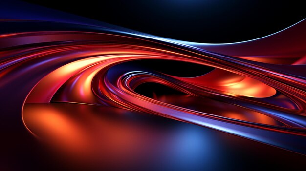 this is a 3d image of a red and blue tunnel