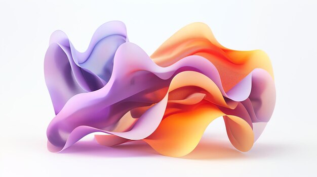 This is a 3D rendering of a colorful abstract shape