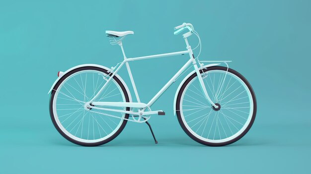 Photo this is a 3d rendering of a vintage bicycle it is a simple clean design that would be perfect for a beach cruiser or a leisurely ride around town