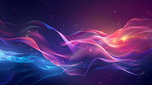 Photo this is an abstract background image it features a blue and purple gradient with a wave pattern