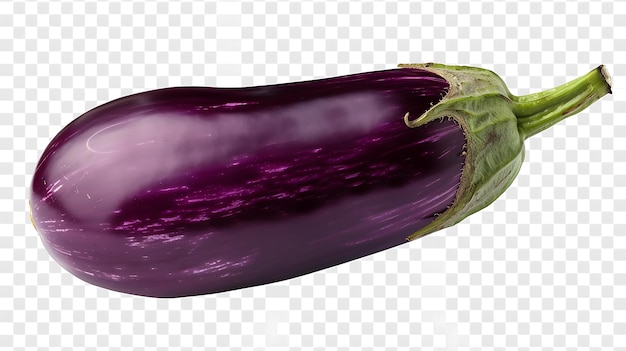 Photo this is a highquality image of a purple eggplant it is isolated on a transparent background making it easy to use in any project