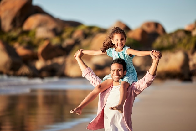 This is our favourite daddydaughter spot Shot of a man spending the day at the beach with his adorable daughter