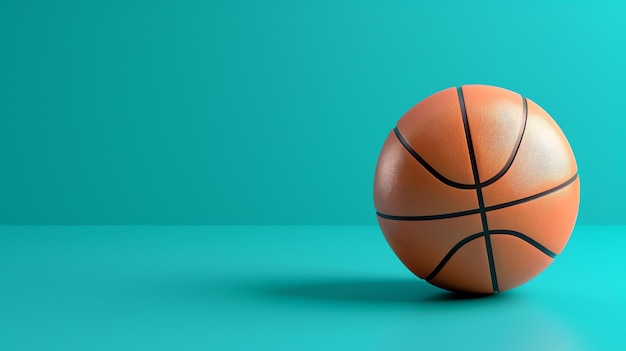 This is a photo of a basketball It is sitting on a green surface The background is green The basketball is orange and black