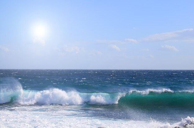 This is a photo of blue ocean and sky