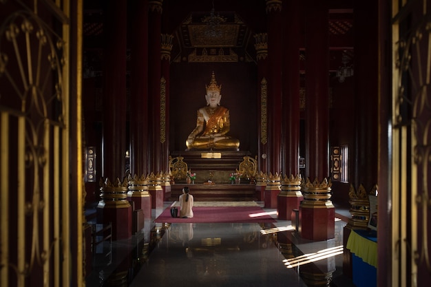 This is the picture of Buddhist Temple in Chiang Mai, Thailand