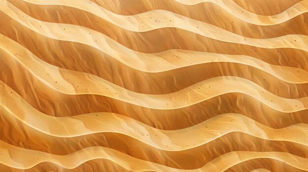 Foto questa è un'illustrazione moderna 3d realistica di uno sfondo di sabbia vista dall'alto una consistenza di deserto o spiaggia con onde di sabbia dorata o dune una carta da parati o sfondo astratto granulato con un fondo marino e