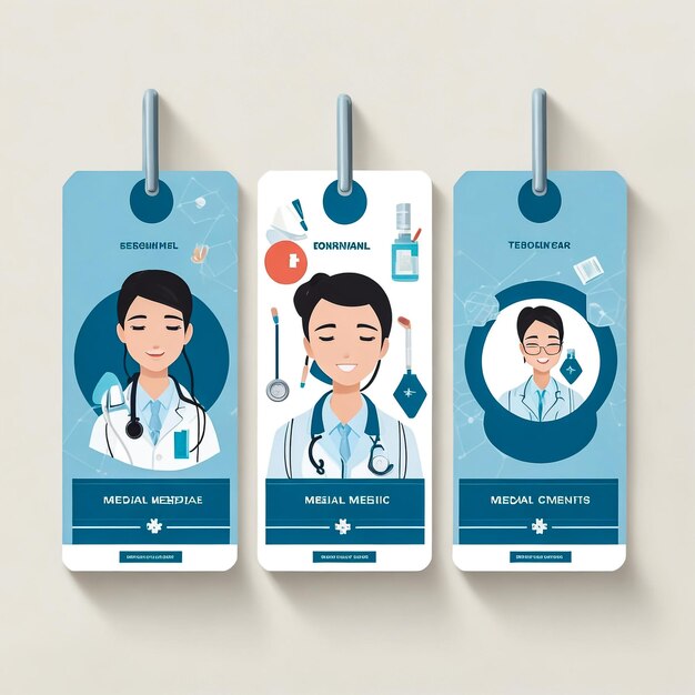 This is a set of health worker avatars which can be used for stickers banners for apps websites brochures and posters