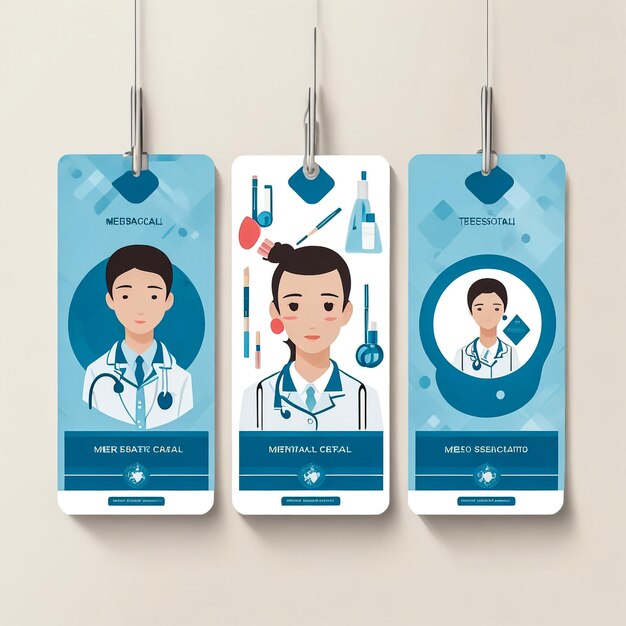 This is a set of health worker avatars which can be used for stickers banners for apps websites brochures and posters