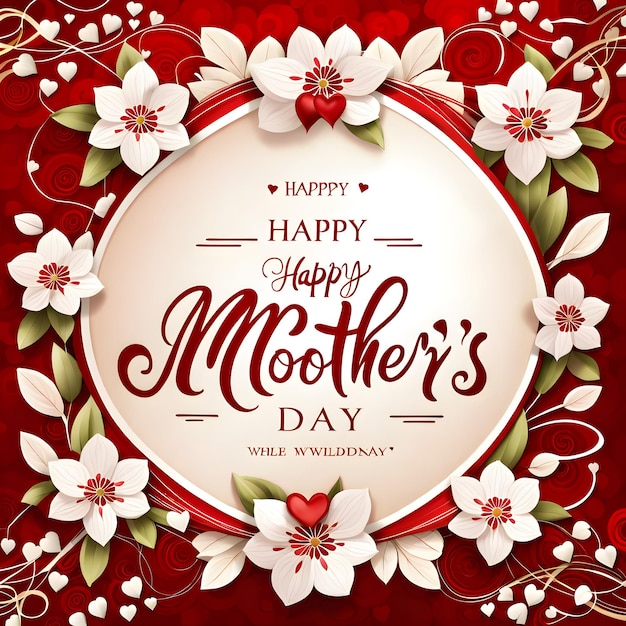 This Mothers Day themed background is both realistic and fresh with a cute and eyecatching design