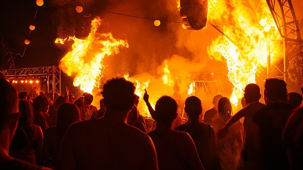 Foto questa festa in fiamme è il festival generative ai