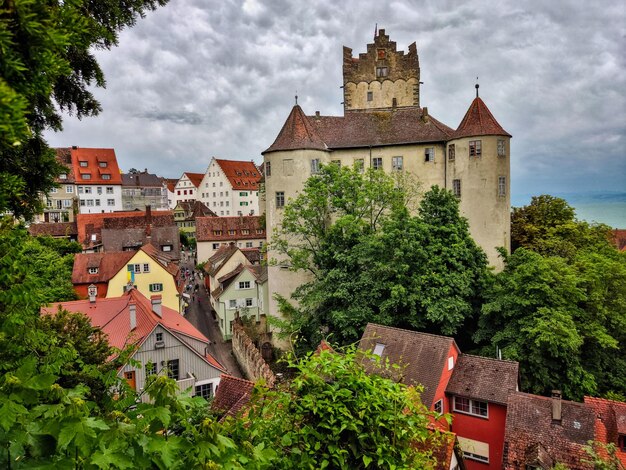 This picture shows the medieval city of Meersburg in Germany, with it's famous castle.