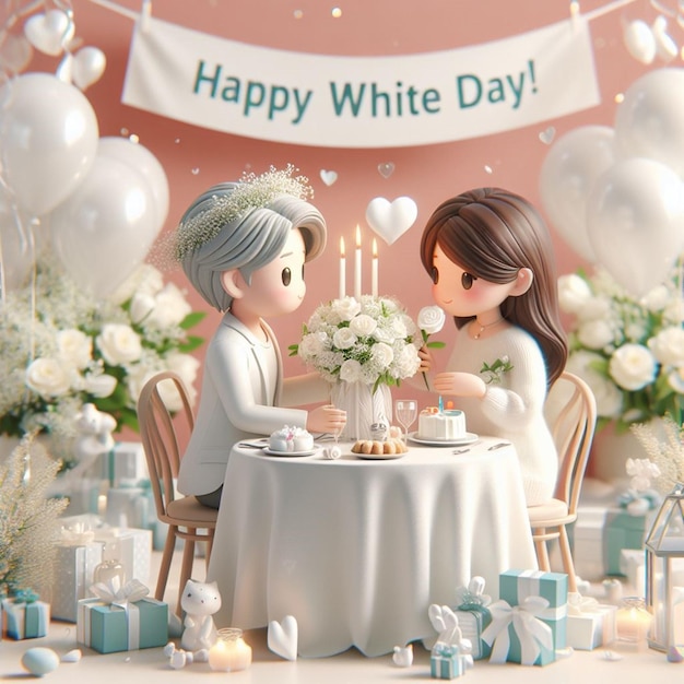 This picture was made for White Day on 14th March