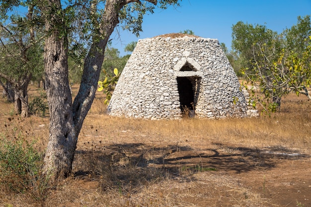 Questo magazzino tradizionale è chiamato furnieddhu in dialetto locale. tutta la struttura in pietra, utilizzata per riparare gli attrezzi agricoli nel paese