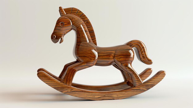 Photo this wooden rocking horse is a classic toy that has been enjoyed by children for generations