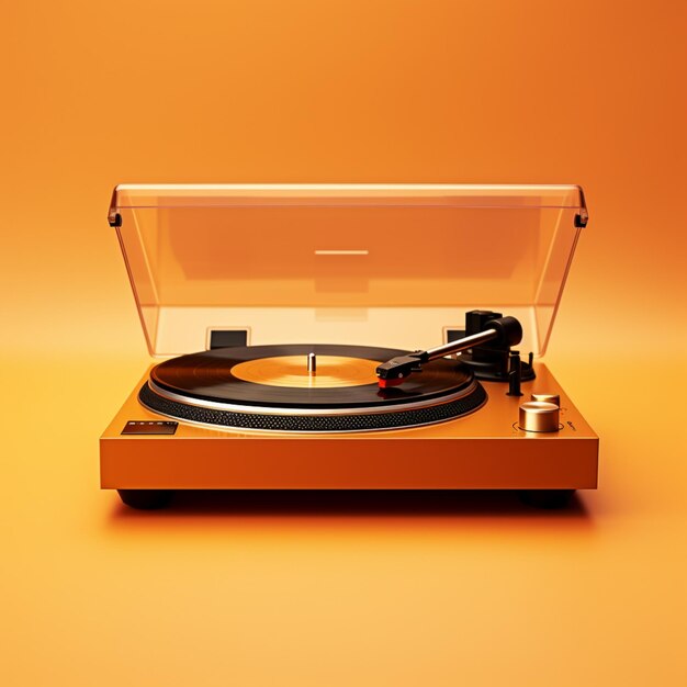 This yellow turntable instantly brightens up the room its classic design and bold color make it a centerpiece for a modern music lover's home