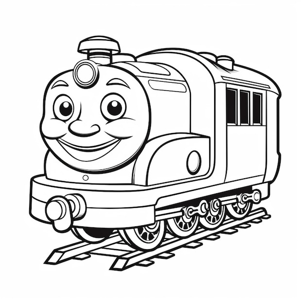 thomas the train coloring pages generative ai