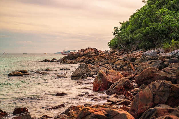 Thong Lang Beach at Larn island Koh Larn Beautiful of sea at Chonburi Thailand