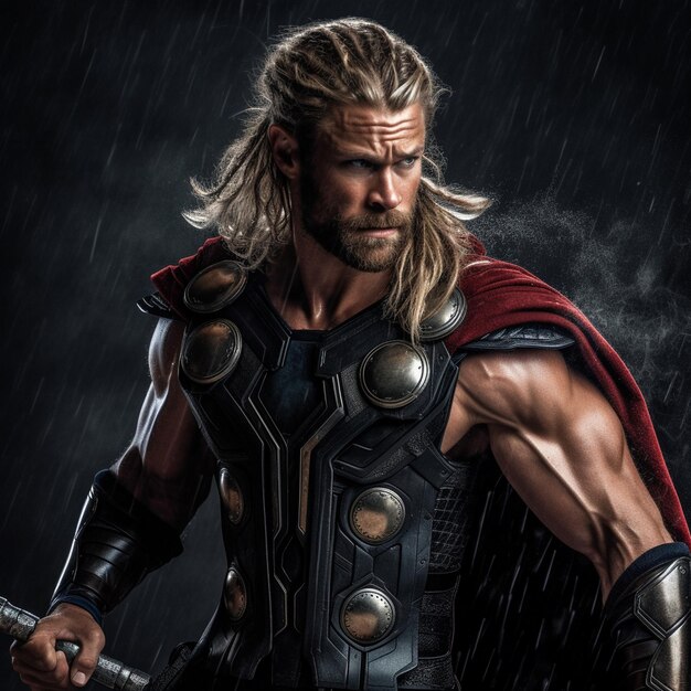 Foto illustrazione epica di thor marvel