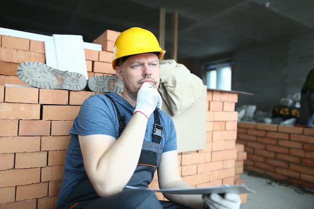 Thoughtful man in uniform